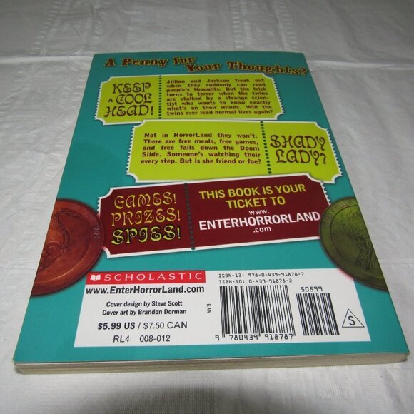 R.L. Stine Goosebumps Horrorland HELP! WE HAVE STRANGE POWERS! Chapter Book (#10 - Picture 2 of 4